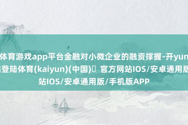 体育游戏app平台金融对小微企业的融资撑握-开yun体育官方网站登陆体育(kaiyun)(中国)❥官方网站IOS/安卓通用版/手机版APP