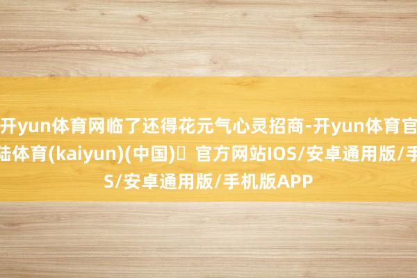 开yun体育网临了还得花元气心灵招商-开yun体育官方网站登陆体育(kaiyun)(中国)❥官方网站IOS/安卓通用版/手机版APP